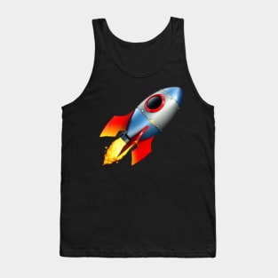 Pixelated Rocket Emoji Tank Top